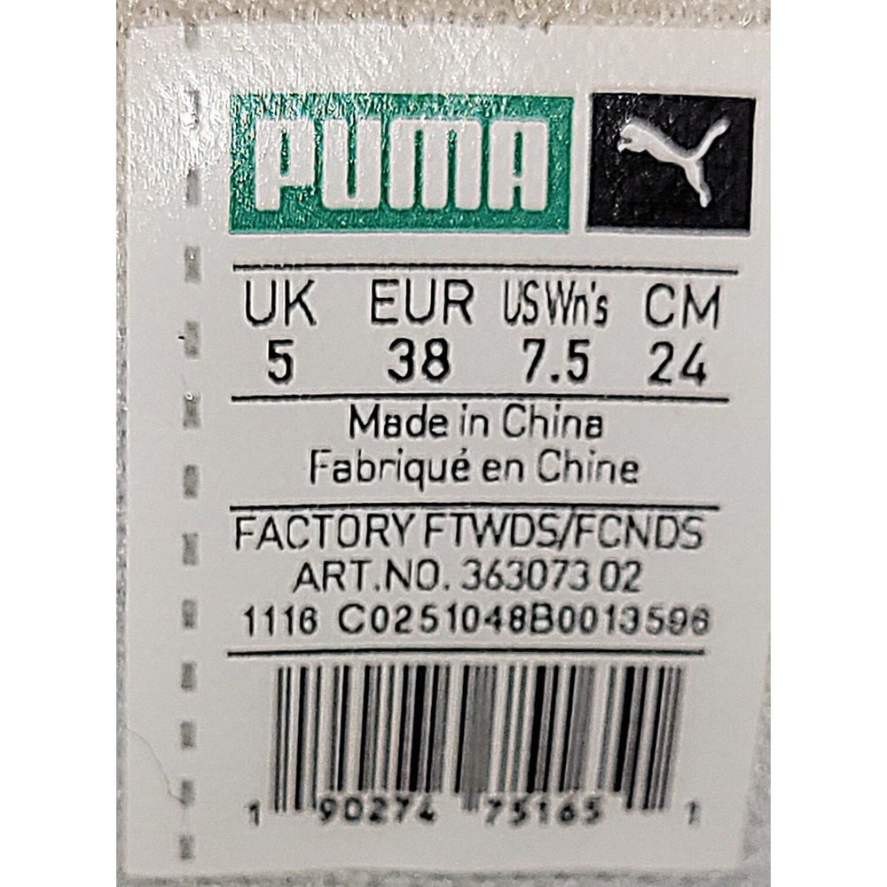 PUMA Basket Heart Patent White Woman's Sneakers Satin Ribbon Laces‎ Size 7.5 US - Picture 6 of 16